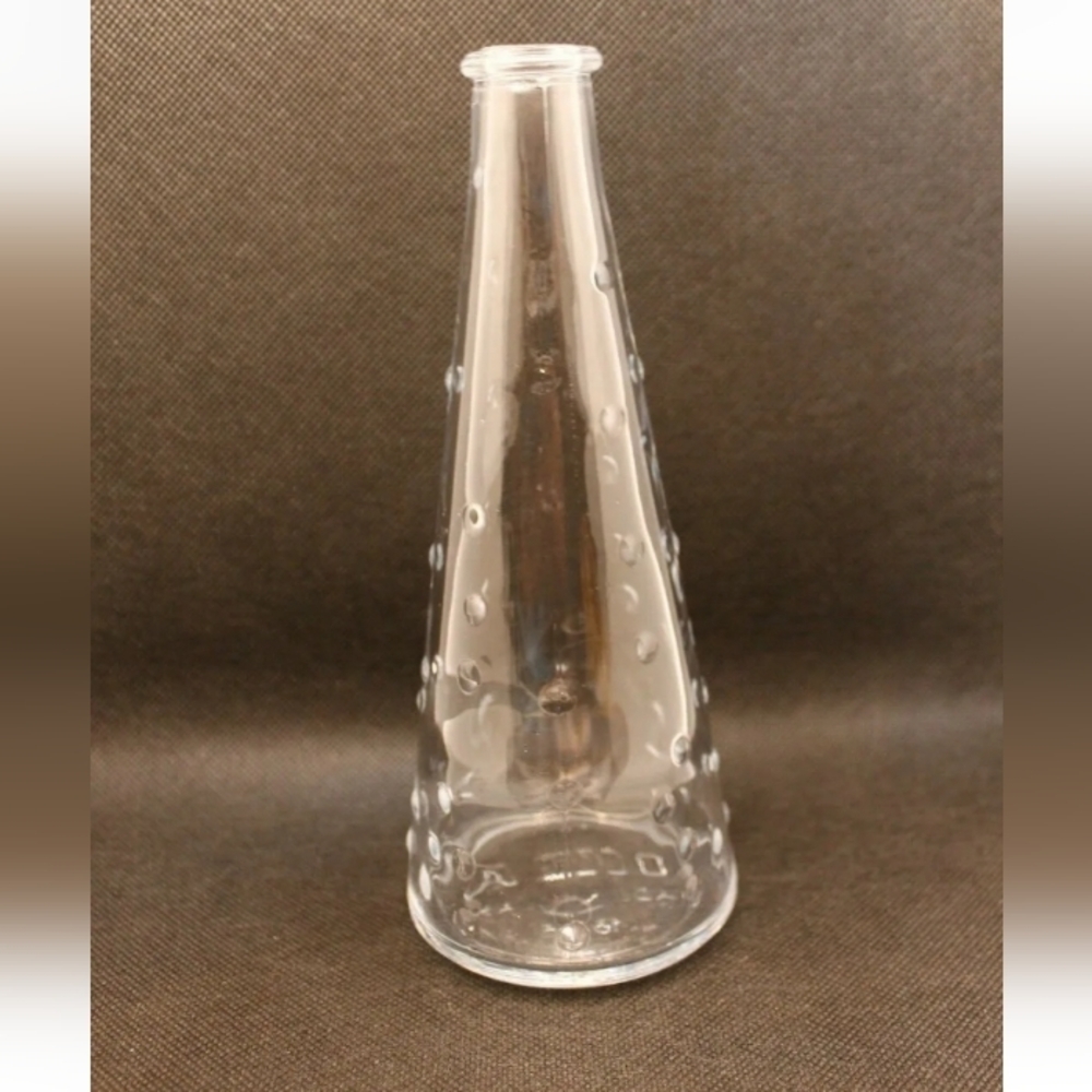Ikea Emma Dafnas Clear Glass Vase Hobnail Pattern Poland 16795 7.25"